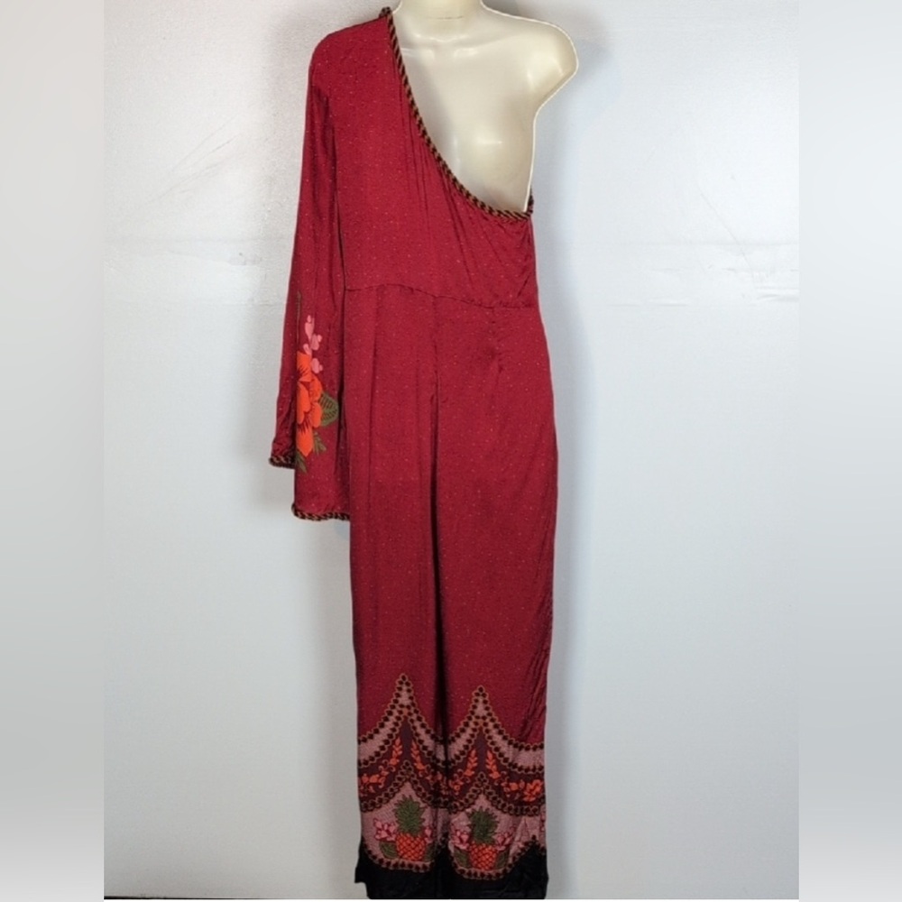 FARM Rio Red Floral One-Shoulder Jumpsuit - Picture 3 of 8